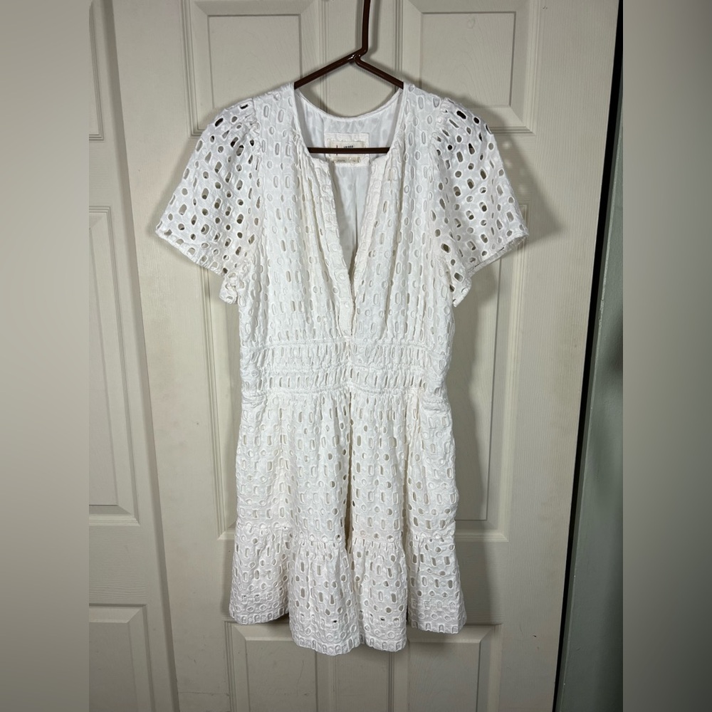 Anthropologie The Somerset White Eyelet Edition Mini Dress - Picture 2 of 4